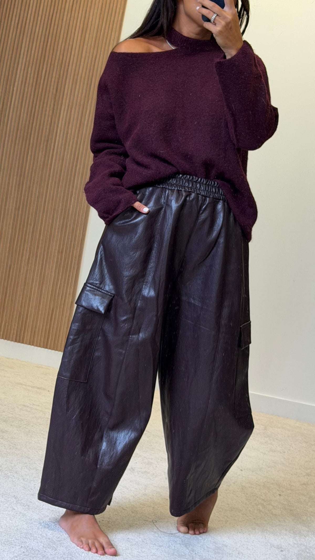 Pantalon simili 7/8