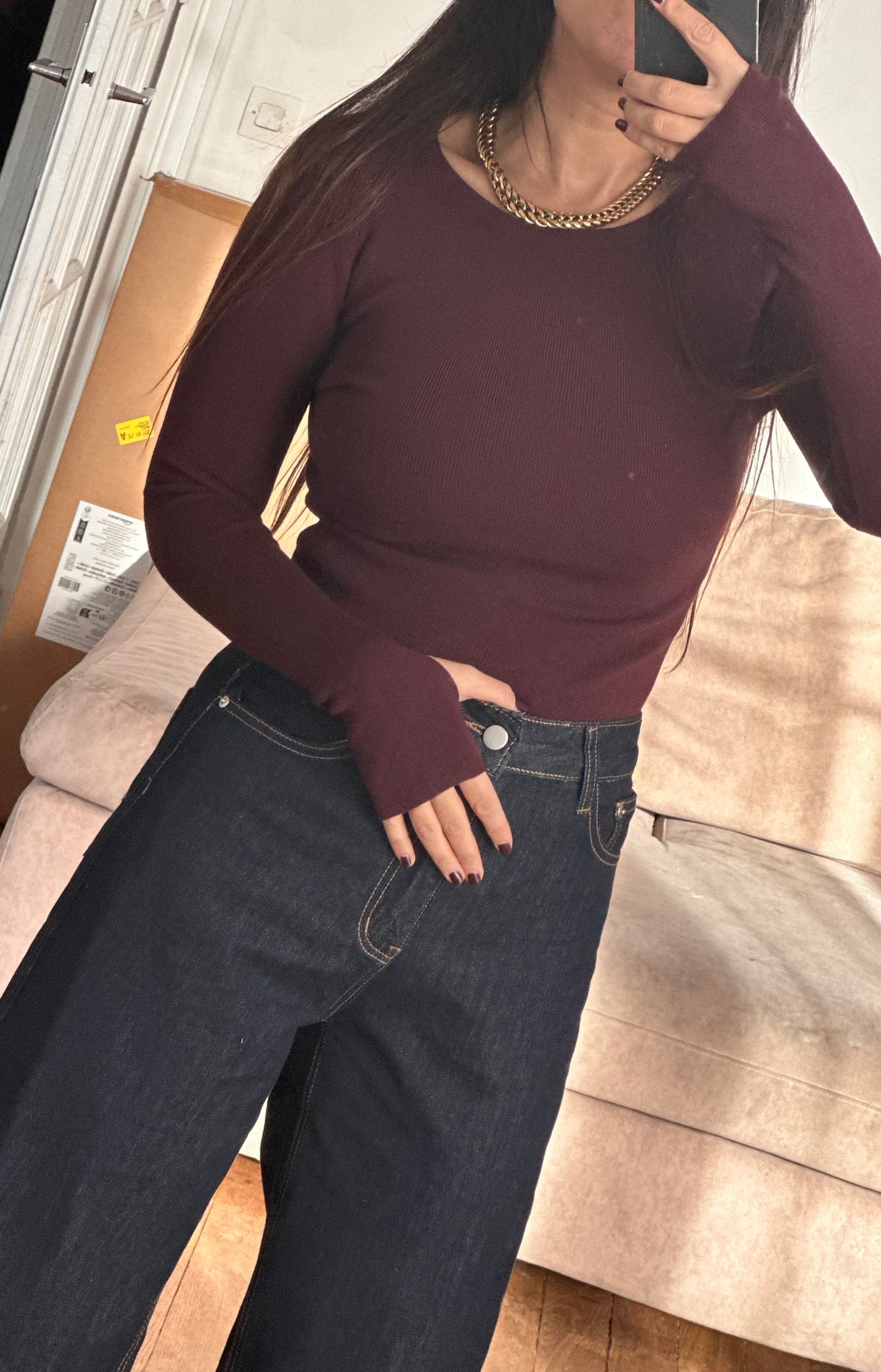 Top « pull » mitaine