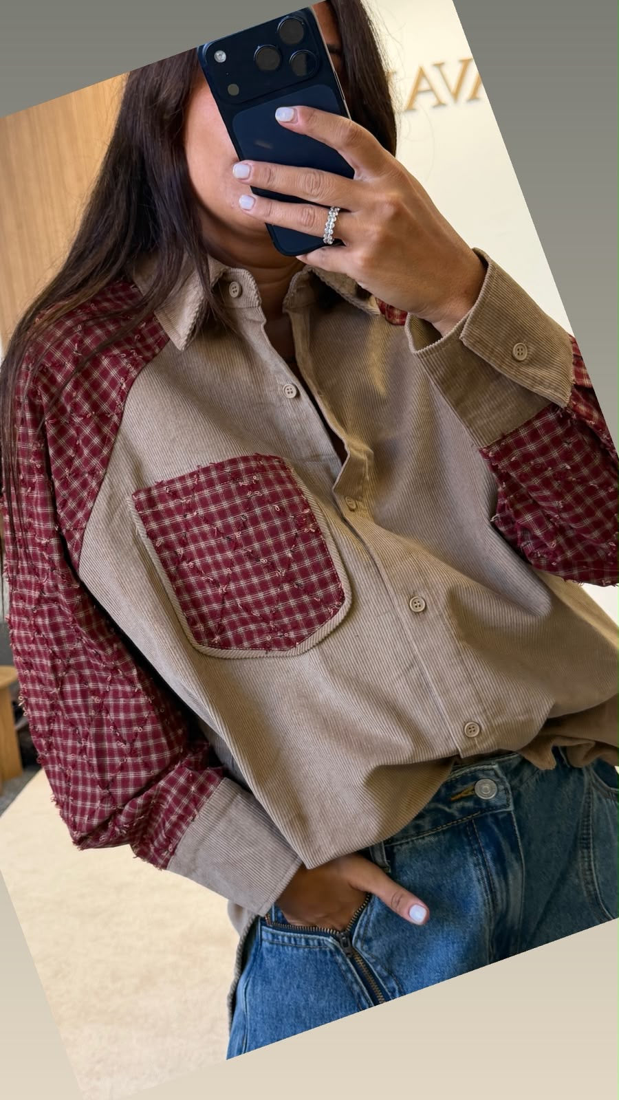 Chemise bi color