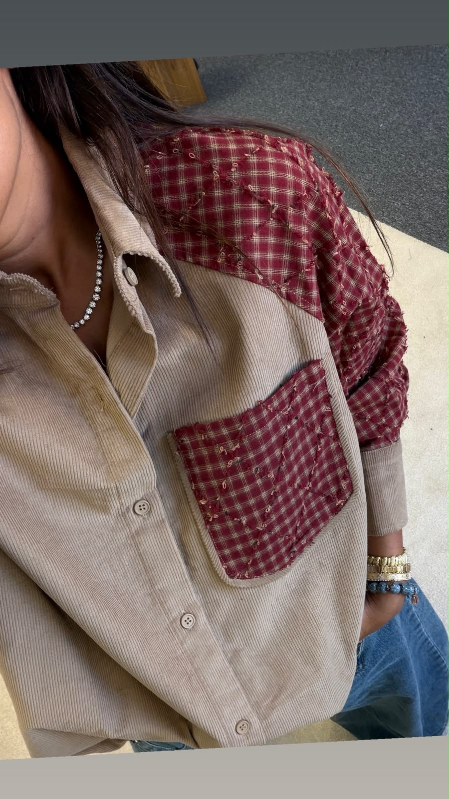 Chemise bi color