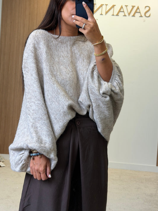 Maille manche bouffante