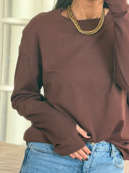 Top épaulette mitaine